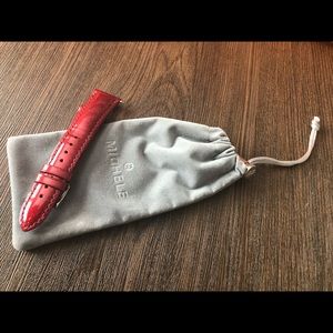 Gorgeous - Red glitter 20mm Michele watch band